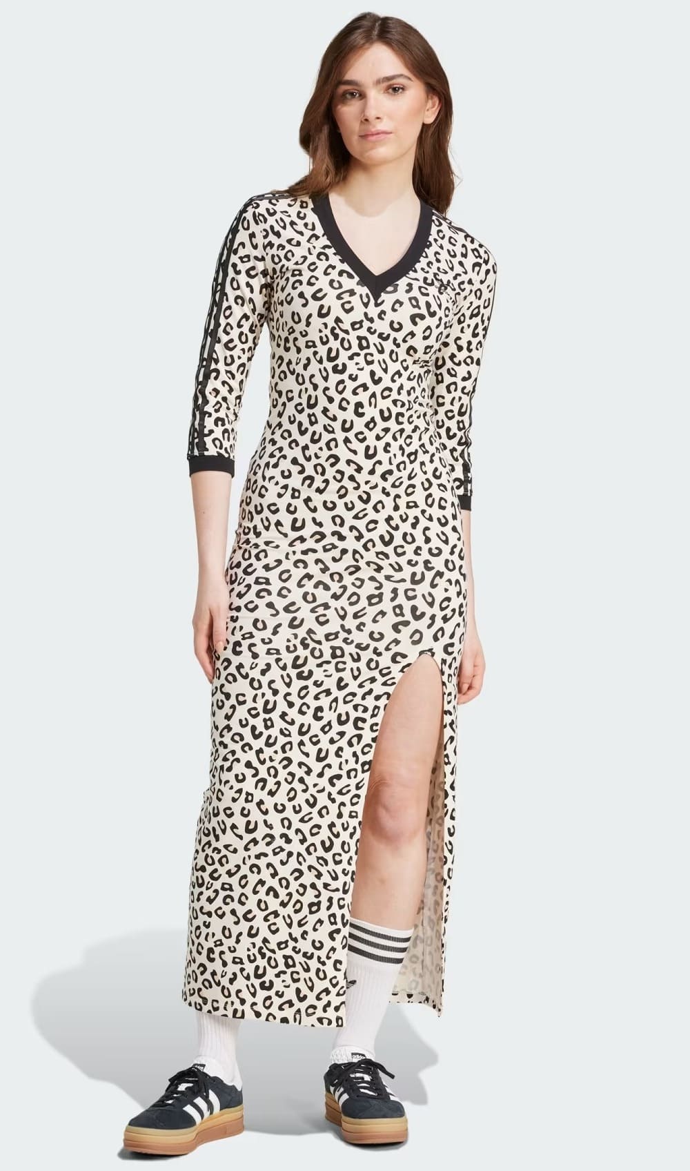 El vestido maxi Leopard con 3 bandas de Adidas