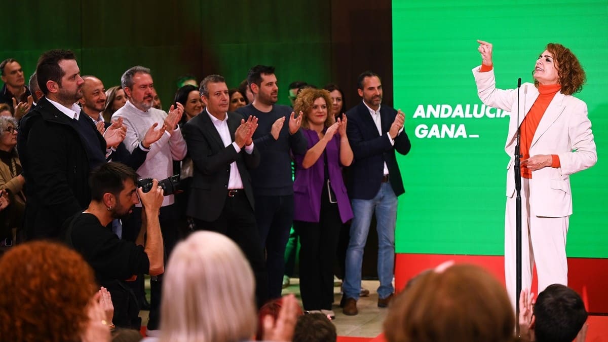 Montero ha tirado de optimismo durante su discurso | Salvador López Medina