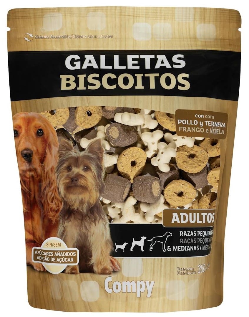 Galletas para perro adulto con pollo y ternera Compy