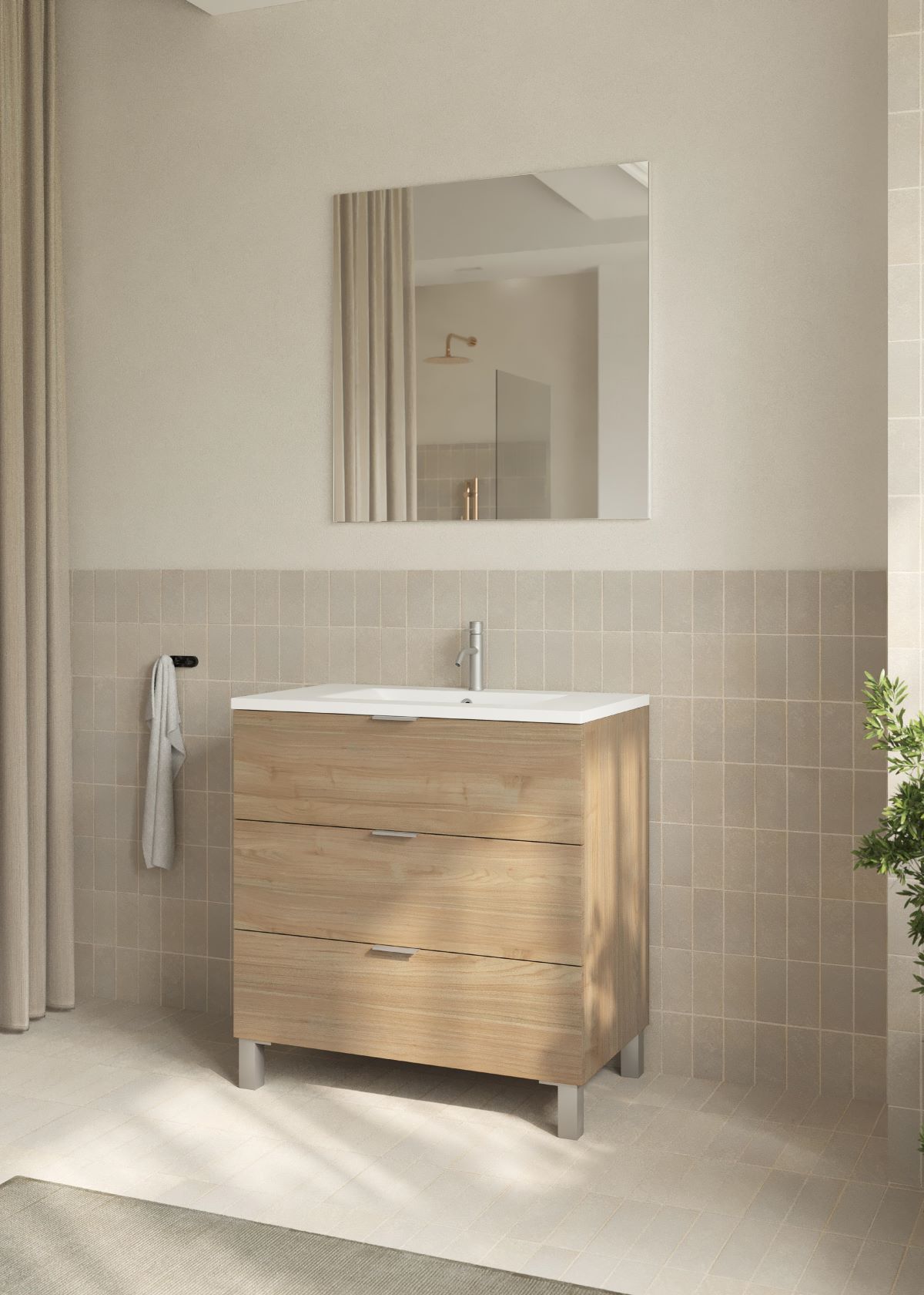 Mueble de baño con lavabo Lain de Leroy Merlin