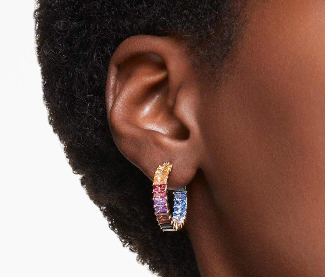 Pendientes de aro Matrix de Swarovski