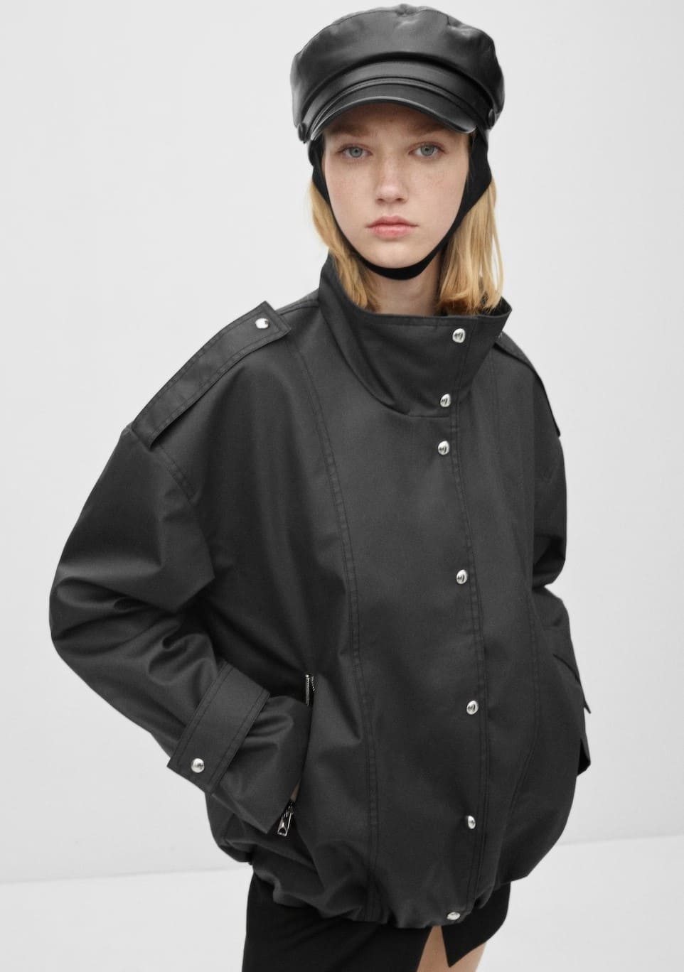 Parka oversize botones de Mango