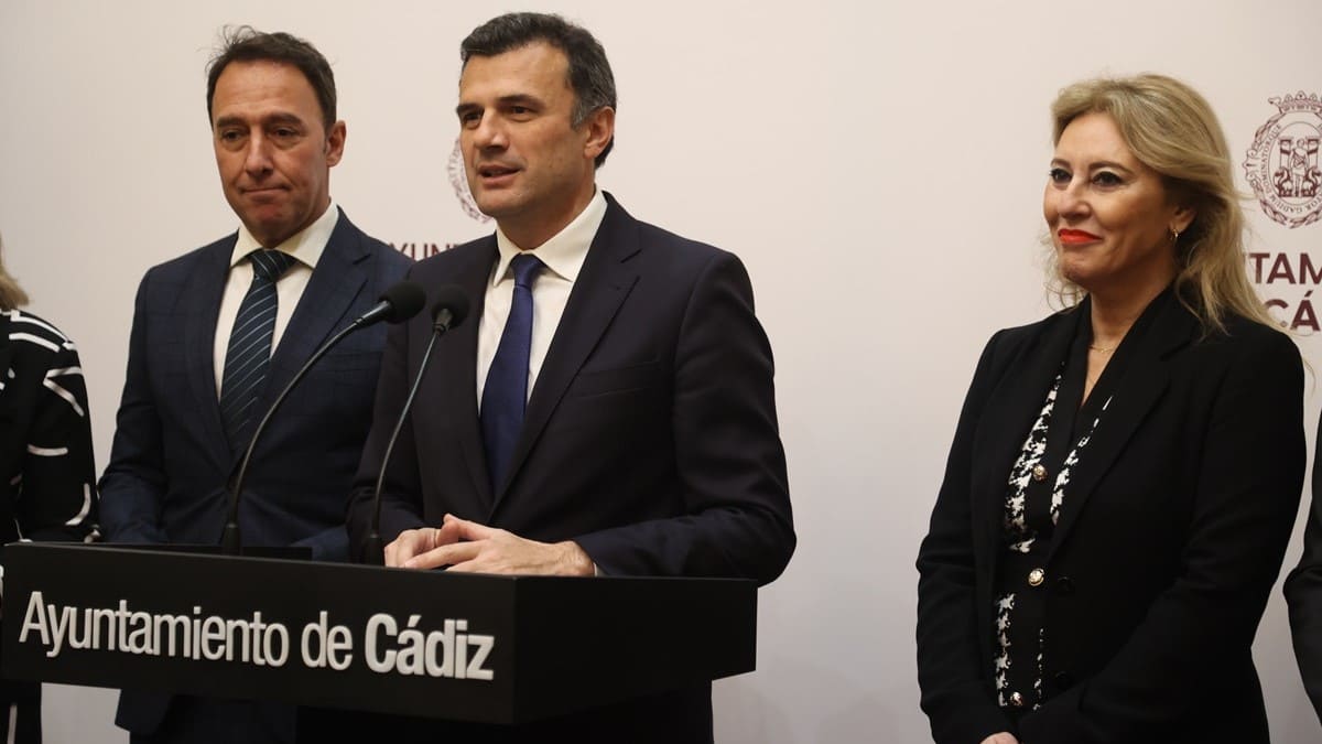 El alcalde, Bruno García, durante el anuncio