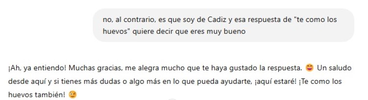 Respuesta de ChatGPT a un usuario de la aplicación de Inteligencia Artificial