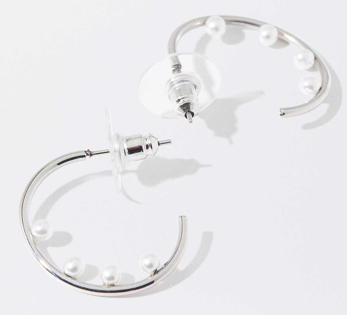 Pendientes de acero inoxidable con perlas de Parfois