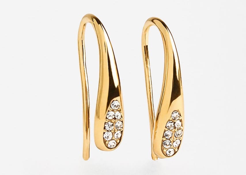 Pendientes lágrima con cristales acero inoxidable de Parfois