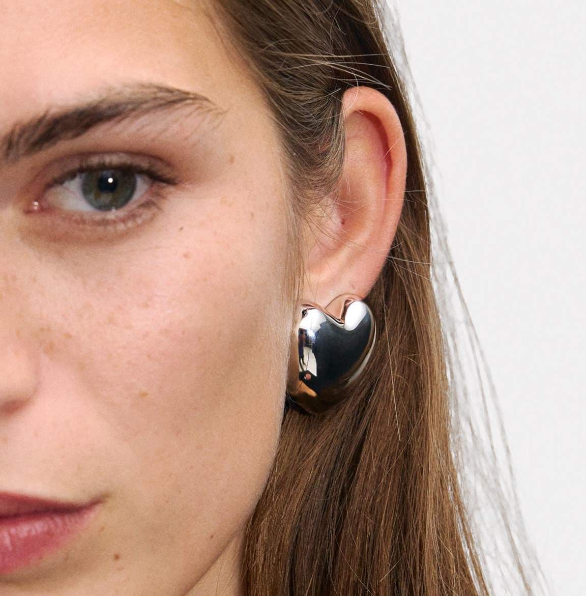 Pendientes de corazón acero inoxidable de Parfois