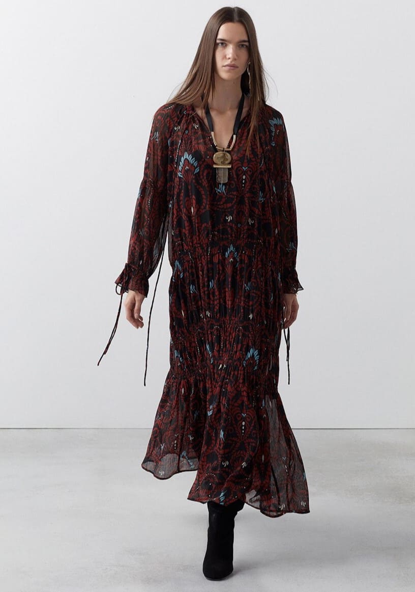 Sfera Vestido largo estampado