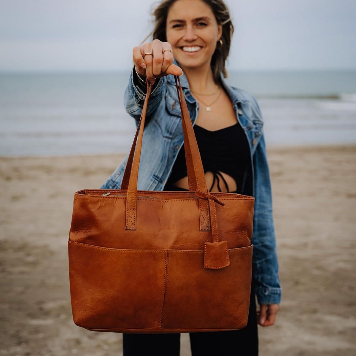 El bolso de hombro vintage Julia de piel Berliner en Amazon