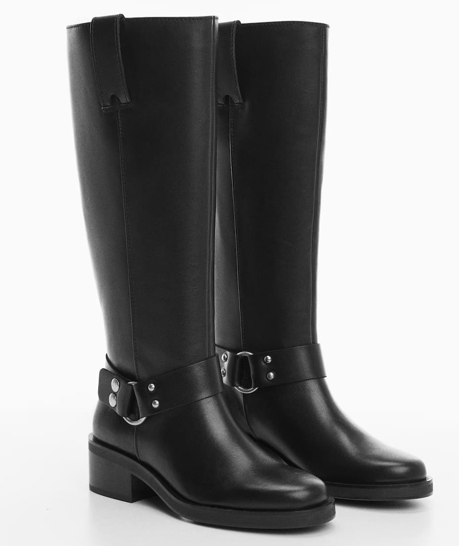 Botas piel hebilla de Mango Outlet