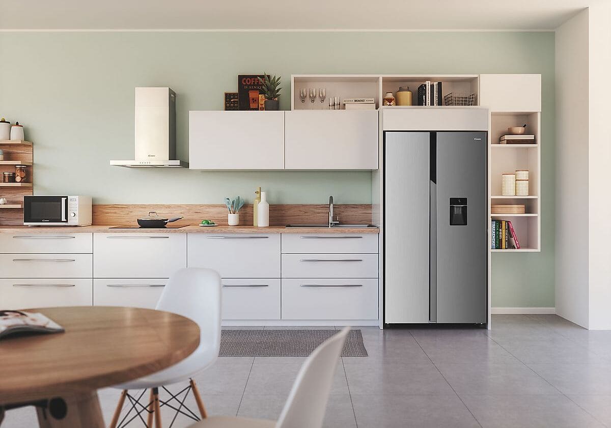 El frigorífico americano de 117 cm Candy Inox No Frost en Alcampo