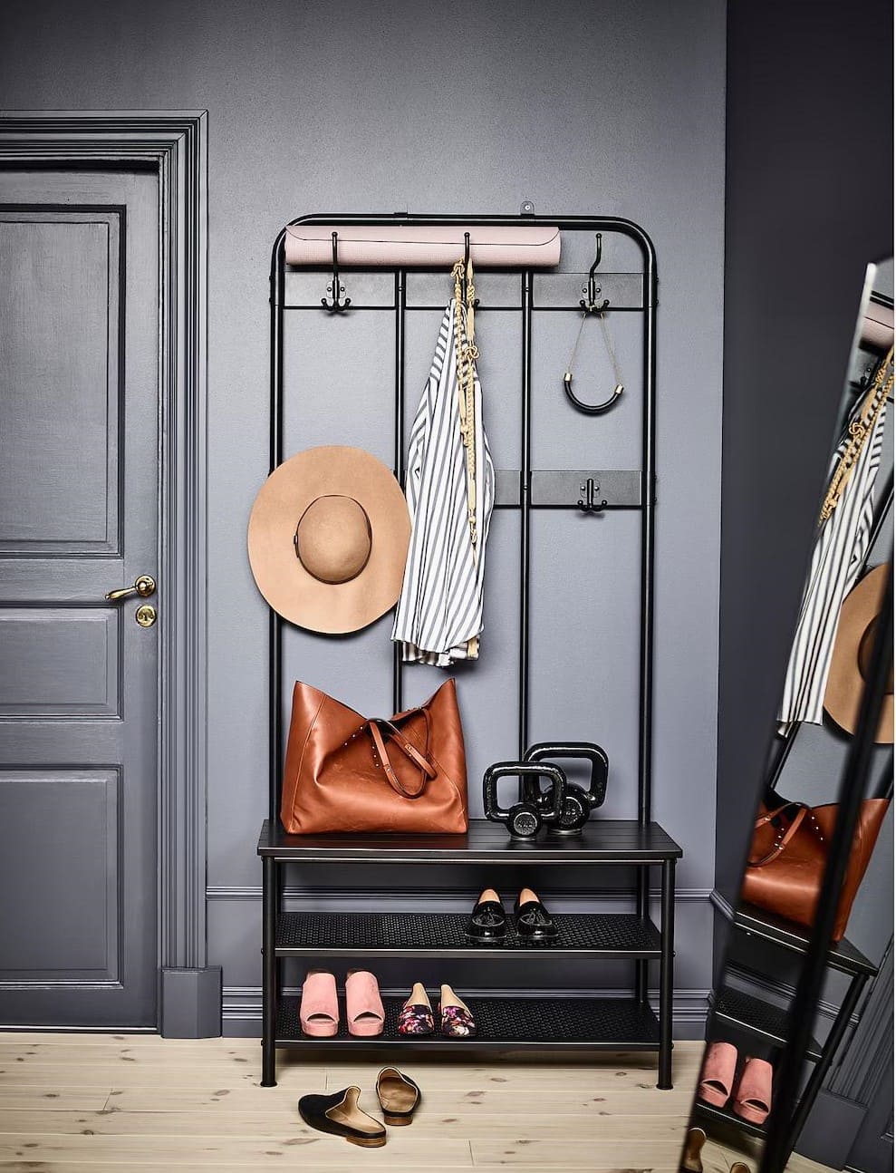 Perchero con banco Zapatero PINNIG