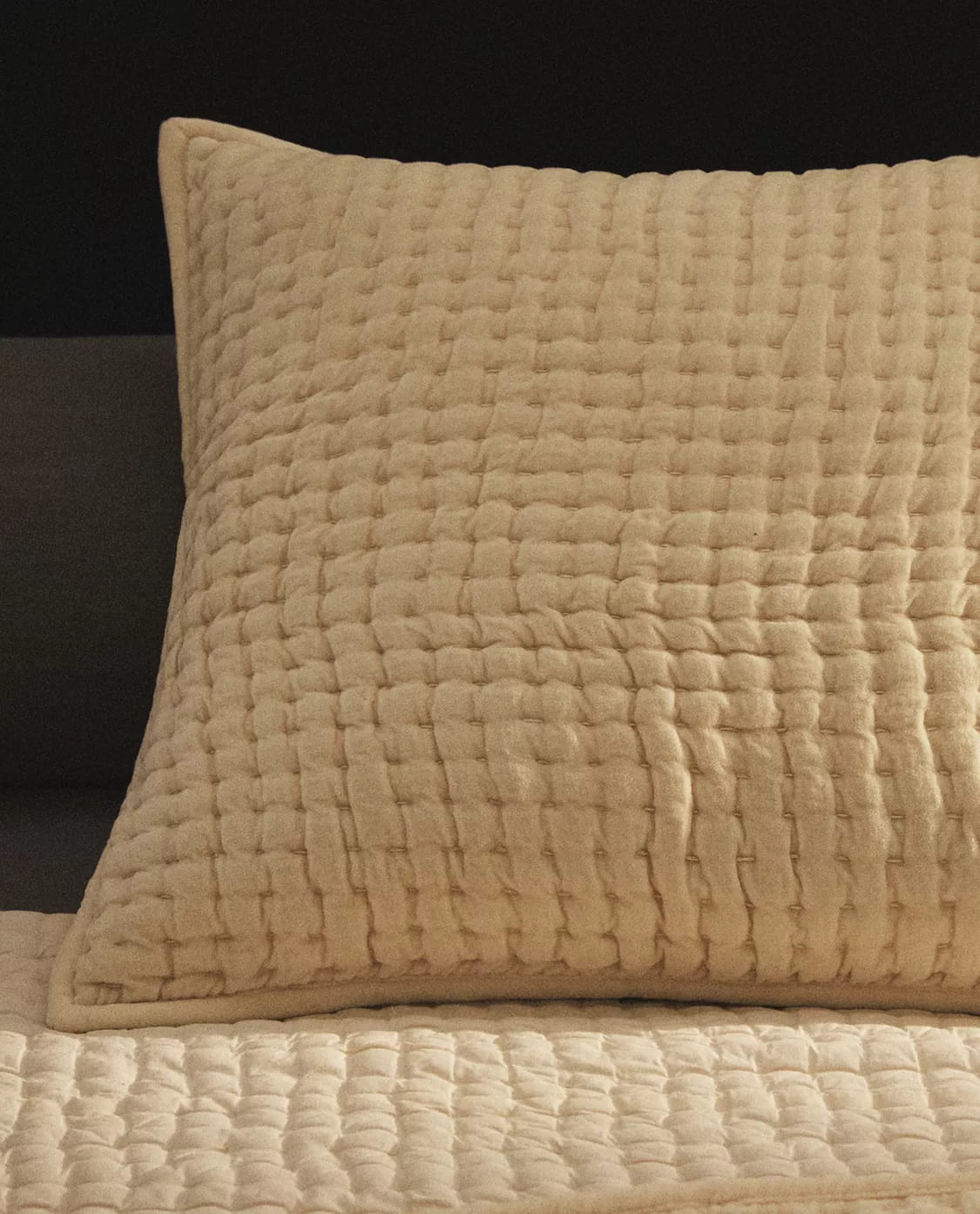 Funda de cojín para edredón de algodón y terciopelo