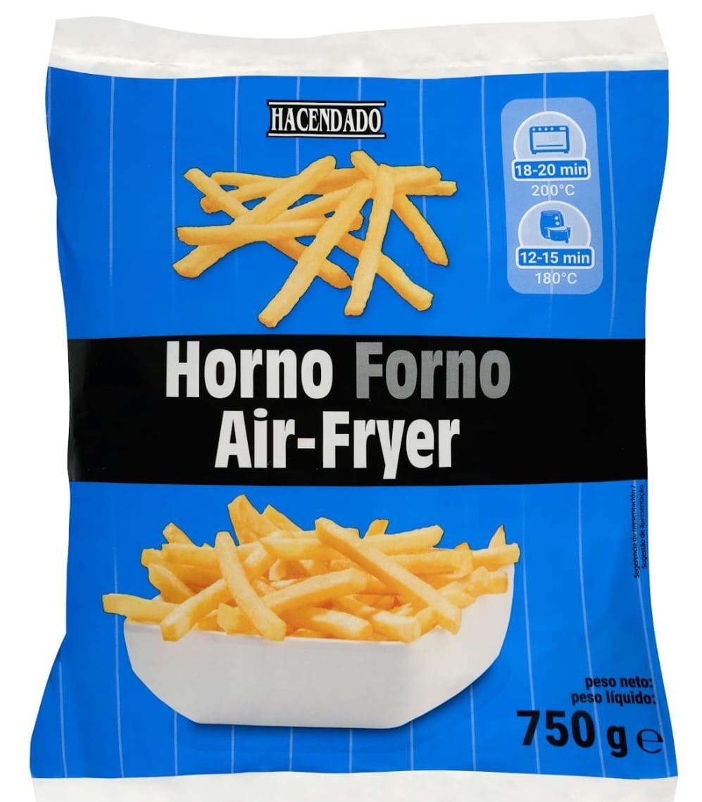 Patatas fritas horno y air fryer Hacendado ultracongeladas