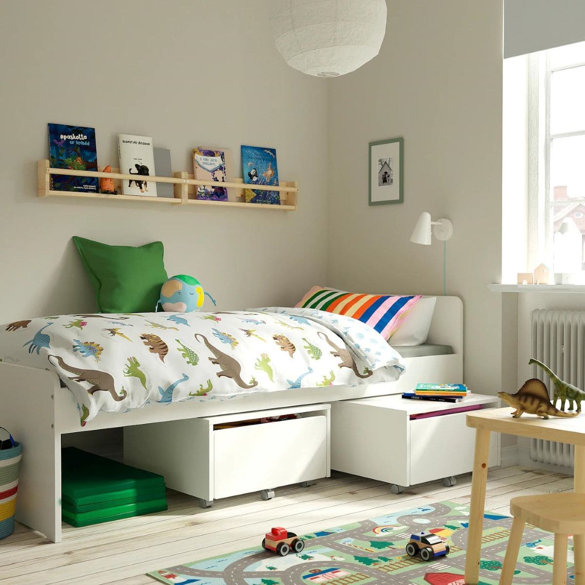Estructura de cama con 3 cajas SLÄKT