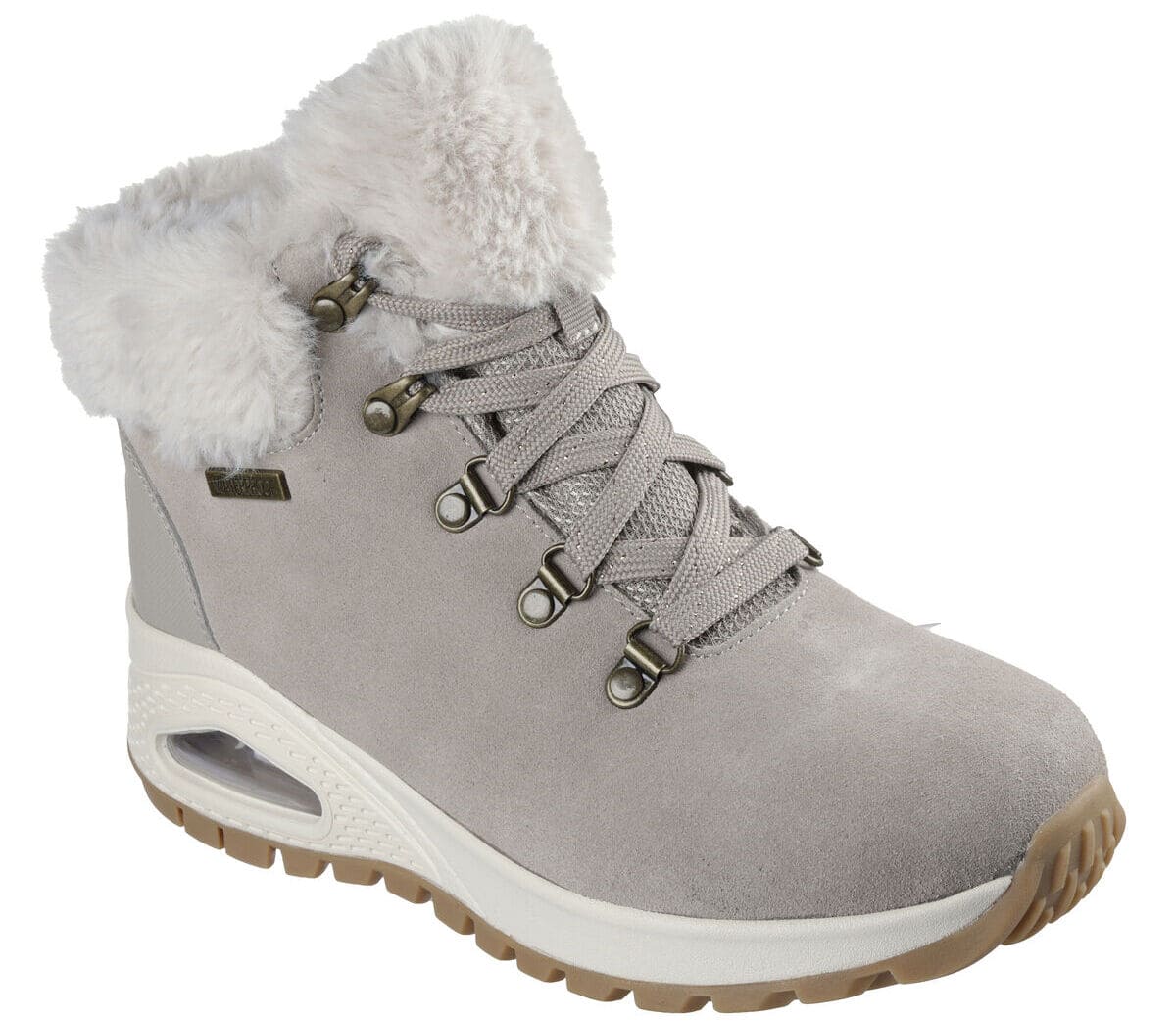 Las botas con pelito Uno Rugged - Moonlight Ridge en color taupe de Skechers