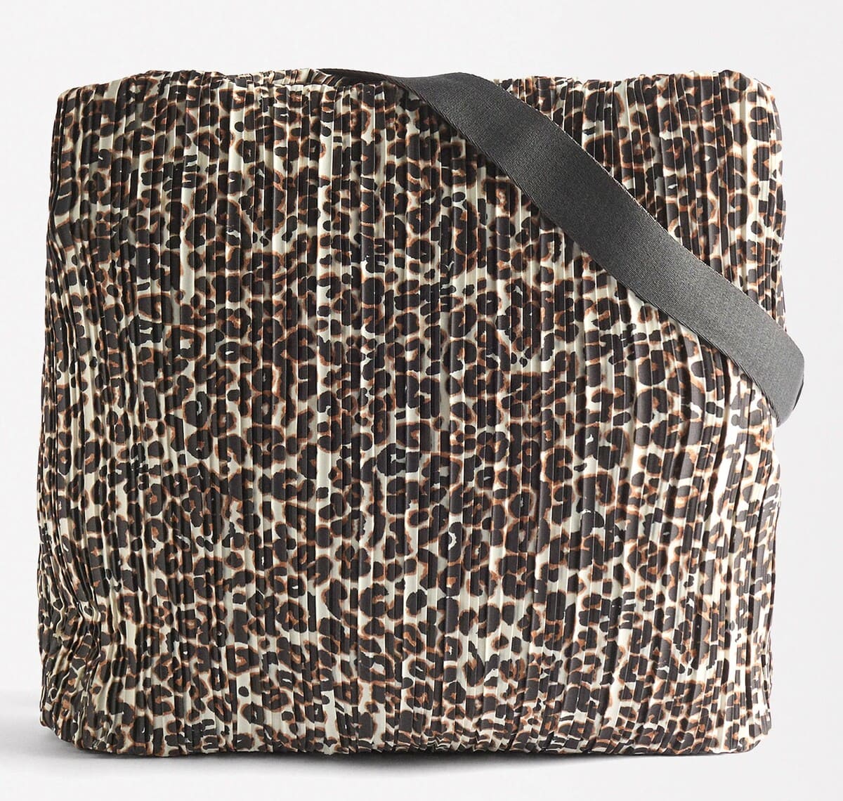 Bolso de hombro con estampado de leopardo