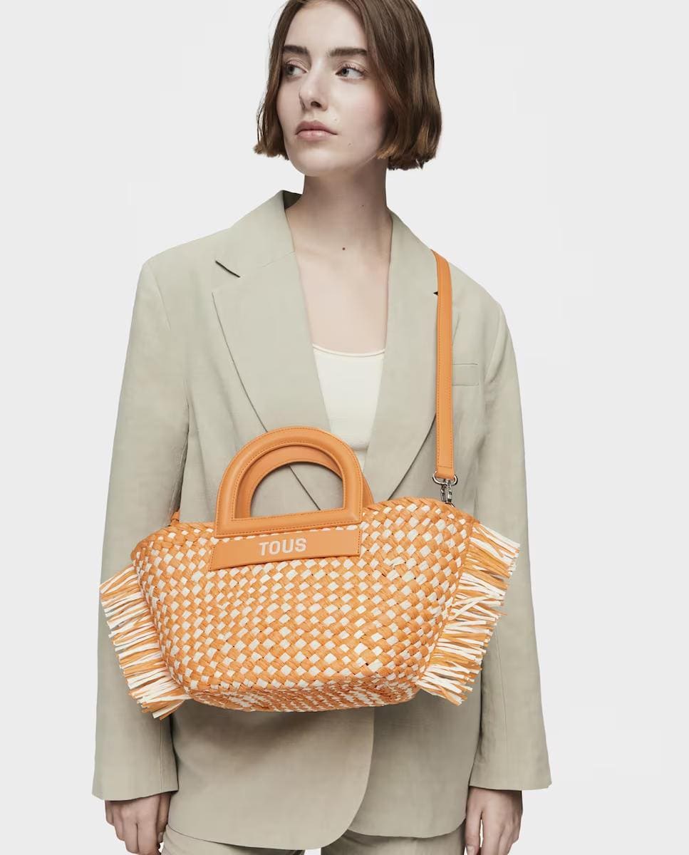 Capazo Dora de rafia transformable