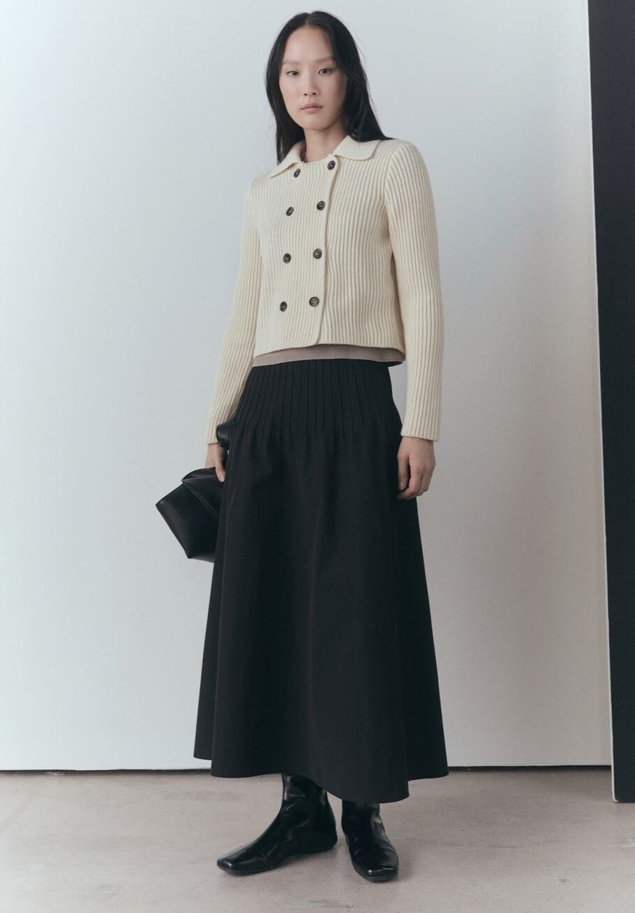 Chaqueta canalé botones de Mango