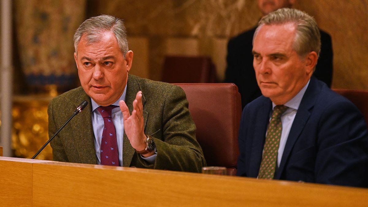 José Luis Sanz y  Juan Bueno en el Pleno del Ayuntamiento de Sevilla | Salvador López Medina