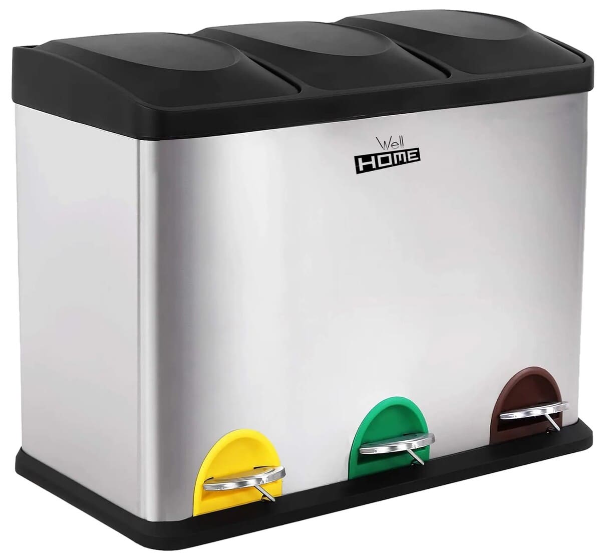 Cubo de reciclaje de 45 L con pedal WELLHOME