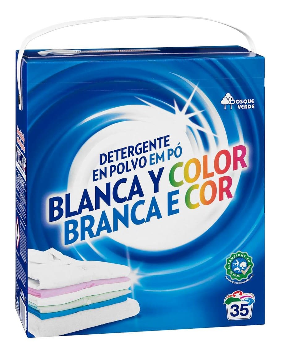 Detergente ropa blanca y de color Bosque Verde en polvo