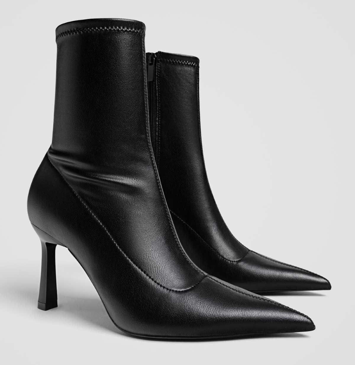 Botines tacón fino strech de Stradivarius