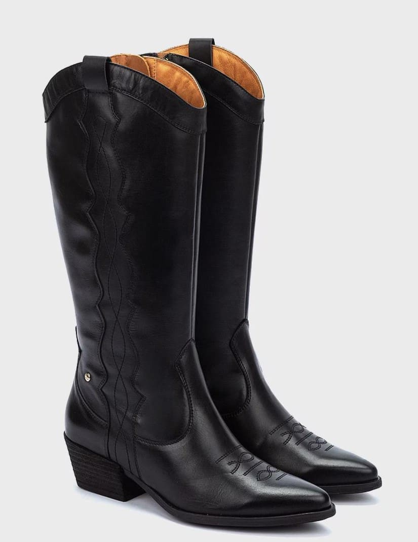 Botas de piel cowboy con cremallera