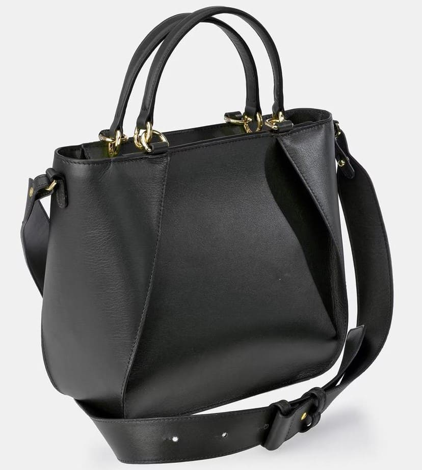 Bolso de mano en piel lisa Sandra Freckled