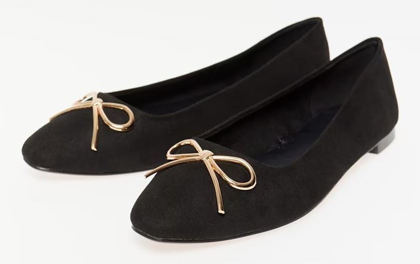 Bailarina lazada metálica