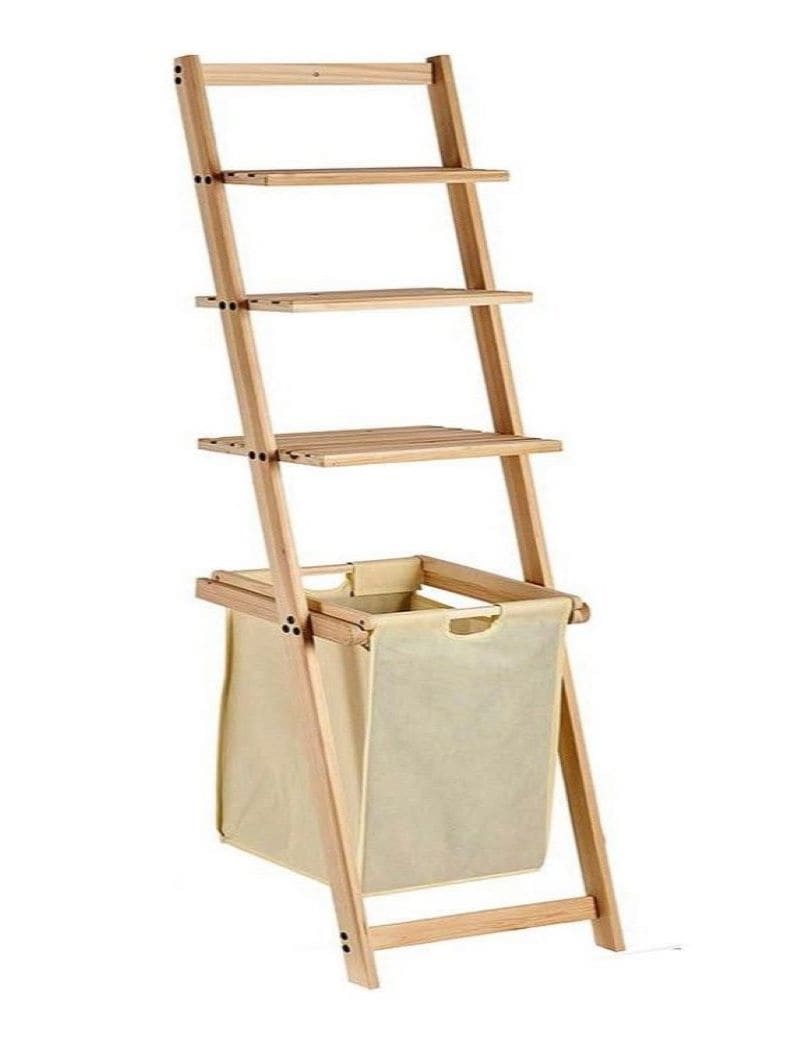 Estantería multifuncional con cesto