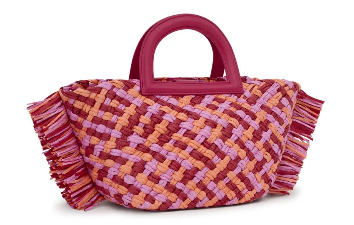 Capazo de rafia mediano fucsia TOUS Dora