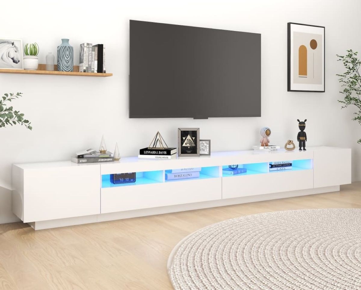 Mueble de televisión con luces LED de Leroy Merlin