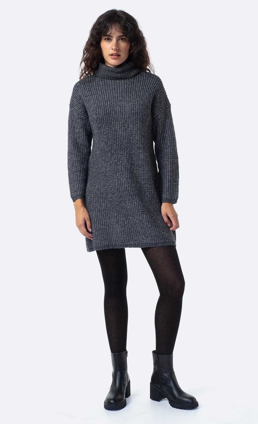 Vestido corto tricot con manga larga de Mujer TEX de Carrefour