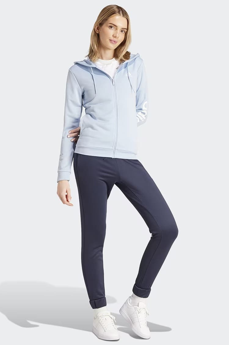 El chándal para mujer Linear Adidas en color azul claro en El Corte Inglés
