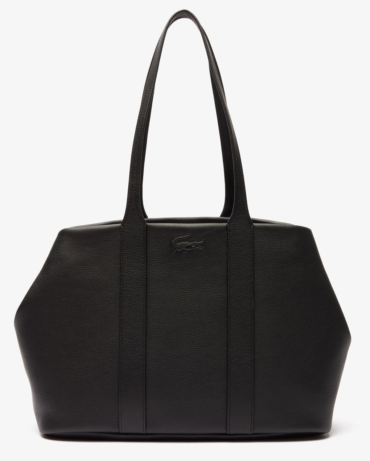 El bolso tote City Court grande de piel granulada de Lacoste