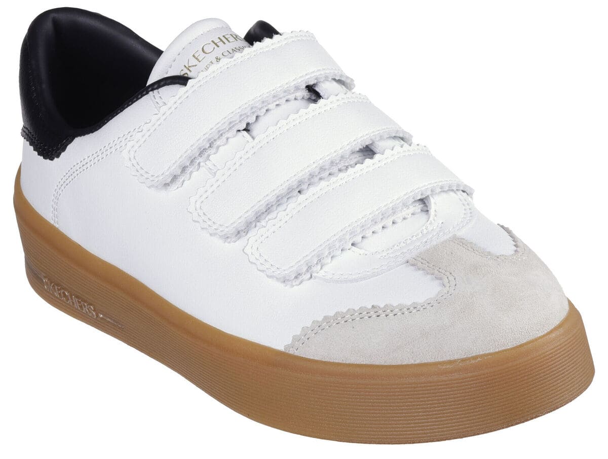 Las nuevas zapatillas Hiland - Perfect Trio en color blanco y negro de Skechers