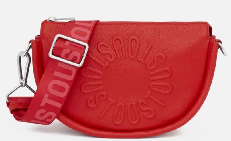 Bandolera mediana media luna con cremallera Tous