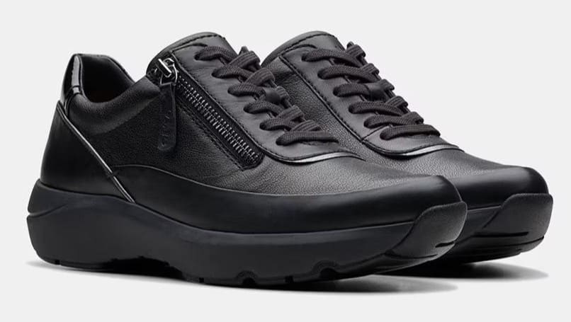 Zapatillas bajas Tivoli Zip en cuero con suela de goma