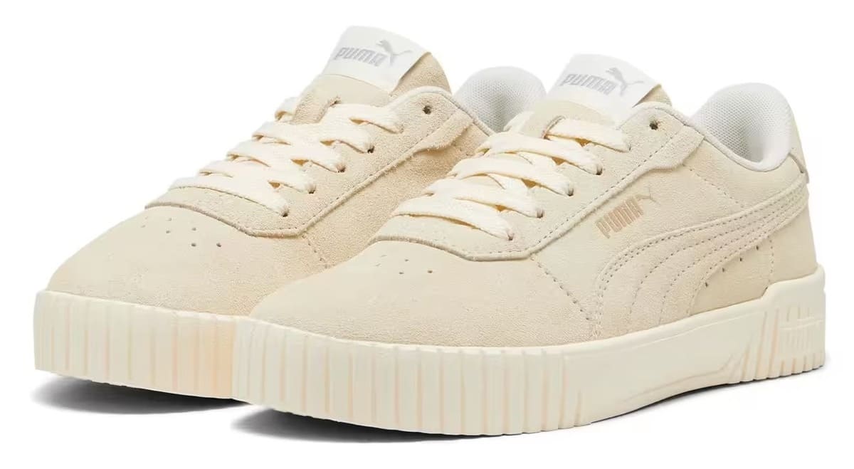 Las zapatillas para caminar Puma Carina 2.0 SD para mujer beige en Decathlon