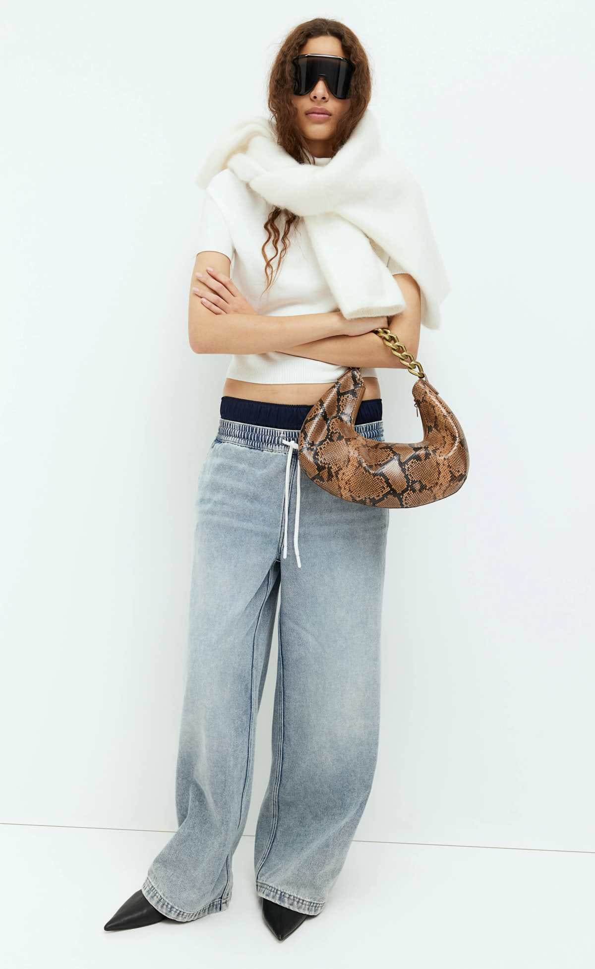 Pantalón sin cierre en denim de H&M