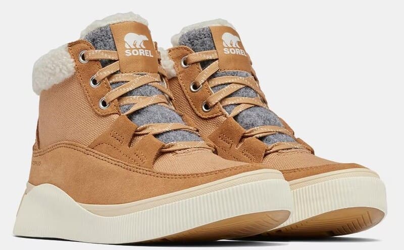 Zapatillas altas tipo descanso casual de piel sintética de oveja e impermeables