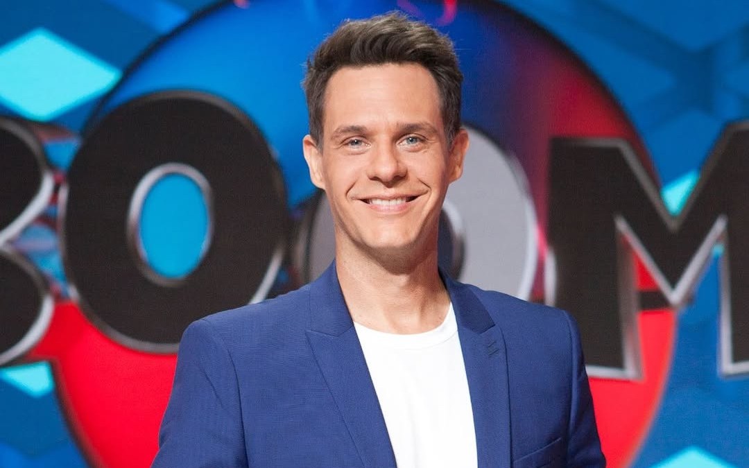 Christian Gálvez presentando '¡Boom!' | Telecinco