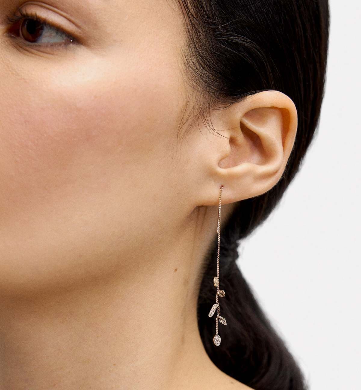 Pendientes largos con hojas de Parfois