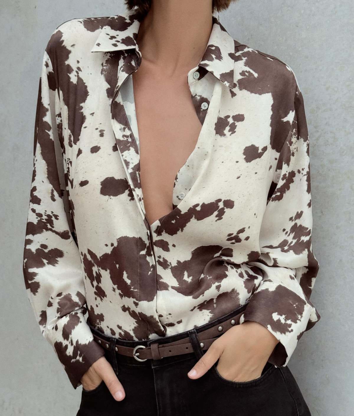 Camisa estampado animal de Zara