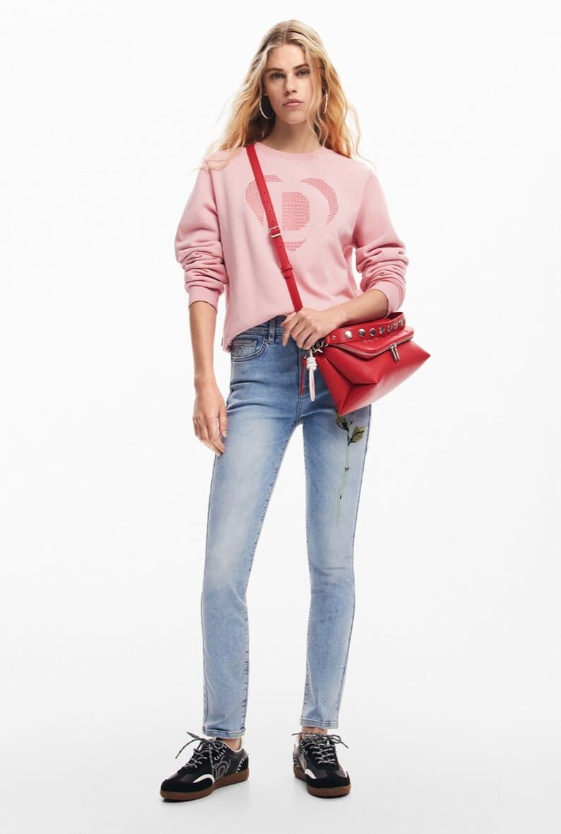 Desigual Bolso mini bandolera con logo frontal