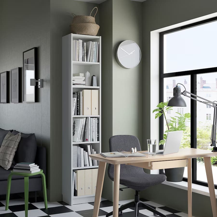 La popular librería BILLY en color blanco de Ikea
