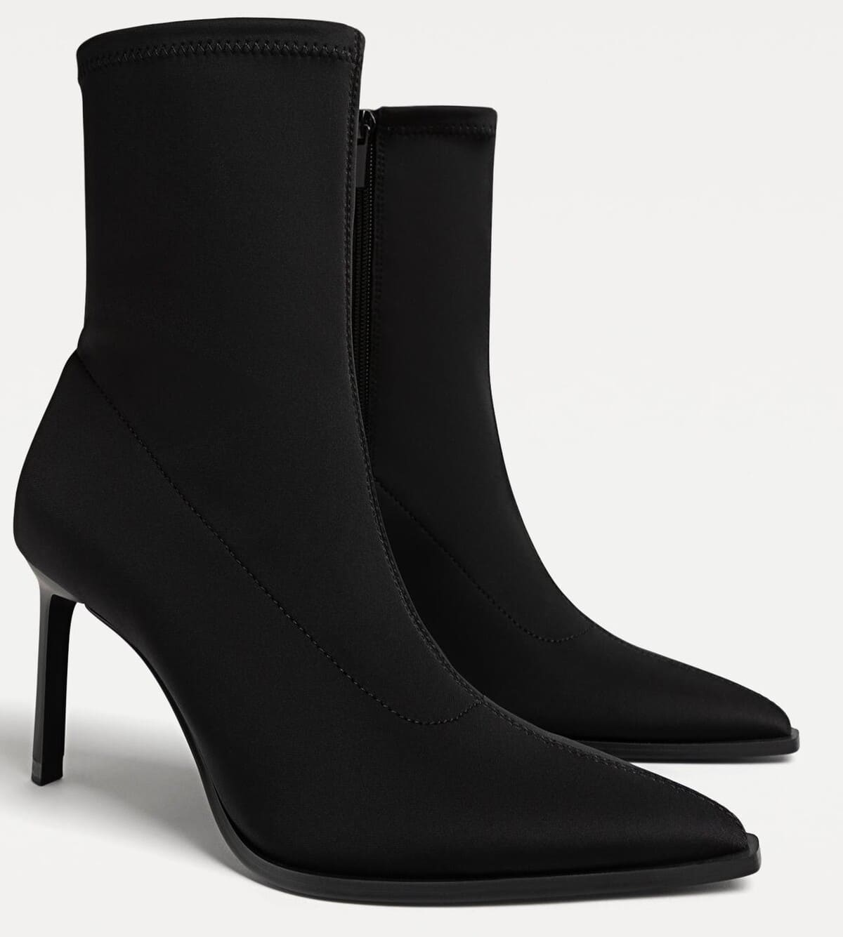 Botines de tacón fino tejidos