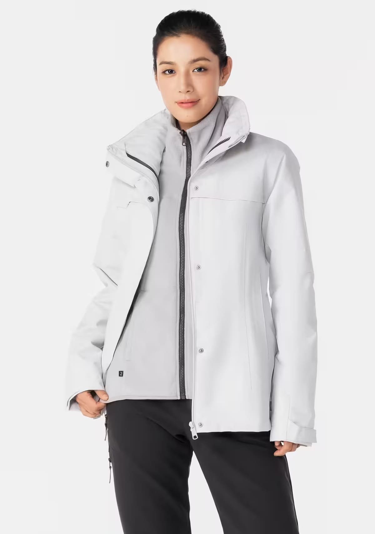 La chaqueta 3 en 1 de montaña y trekking impermeable Forclaz SH100 en Decathlon