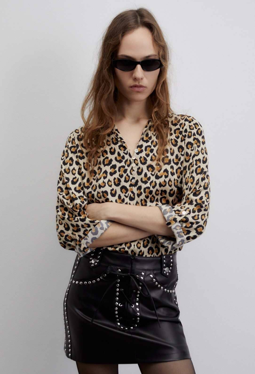 Blusa fluida estampada de Sfera